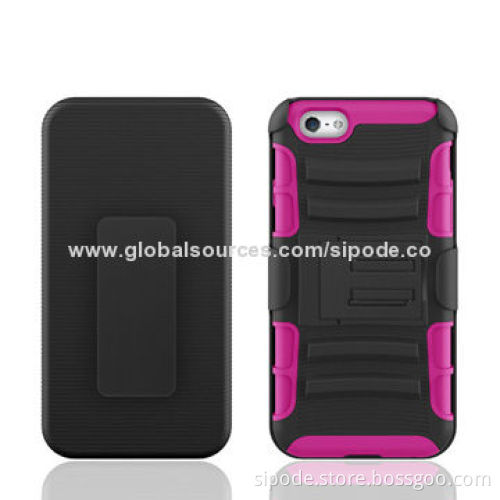 Heavy-duty hybrid cases for iPhone 6 with rubber coating